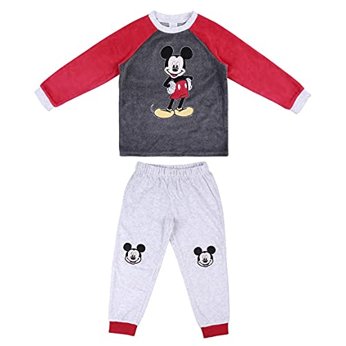 CERDÁ LIFE'S LITTLE MOMENTS Jungen Mickey Mouse Schlafanzug Velours Kinder Pyjama [80% Baumwolle, 20% Polyester] -Offizielle Disney Lizenz, Grau, 3 Jahre von CERDÁ LIFE'S LITTLE MOMENTS