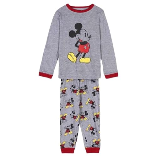 CERDÁ LIFE'S LITTLE MOMENTS Jungen Pyjama Jeu d'Hiver de Mickey Mouse 100% Coton Avec T-Shirt à Manches Longues et Pantalon-Licence Officielle Disney Pyjamaset, Gris, 8 ans von CERDÁ LIFE'S LITTLE MOMENTS