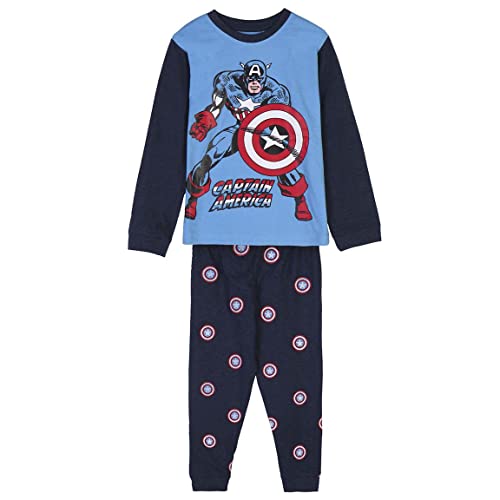 CERDÁ LIFE'S LITTLE MOMENTS Jungen Pyjama d'Hiver du Capitan America 100% Coton Avec T-Shirt à Manches Longues et Pantalon Long-Licence Officielle Marvel Pyjamaset, Bleu, 7 ans von CERDÁ LIFE'S LITTLE MOMENTS