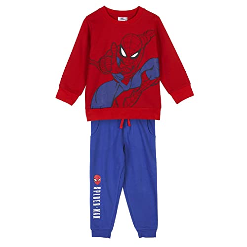 CERDÁ LIFE'S LITTLE MOMENTS Jungen Spiderman Kinder Jogginganzug Sweatshirt und Sporthose Trainingsanzug, Rot, 3 Jahre von CERDÁ LIFE'S LITTLE MOMENTS