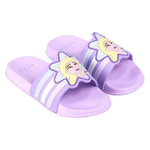 CERDÁ LIFE'S LITTLE MOMENTS Kinder Pantoletten Mädchen mit Motiven von Eiskönigin 2 Bedruckt | Sandalen Sommer mit Eva Sohle-Offizielle Lizenz Disney, Lila, 31 EU von CERDÁ LIFE'S LITTLE MOMENTS