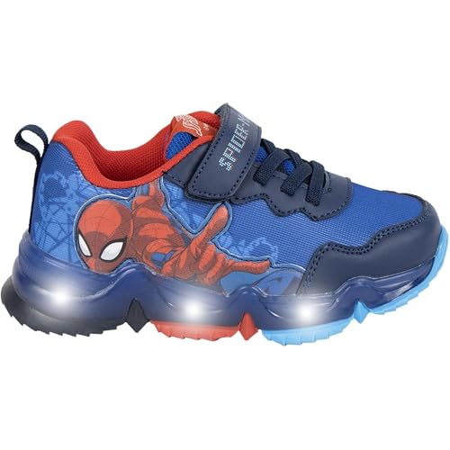 CERDÁ LIFE'S LITTLE MOMENTS Kinder interaktiven LED-Lichtern, Spiderman TPR-Sohle Sneaker, Blau, 27 EU von CERDÁ LIFE'S LITTLE MOMENTS