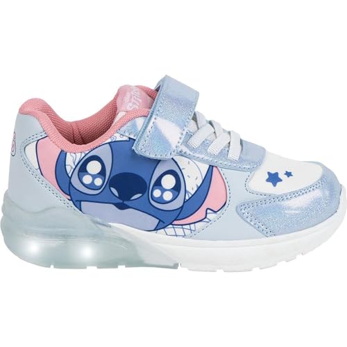 CERDÁ LIFE'S LITTLE MOMENTS Kinder interaktiven LED-Lichtern. Stitch TPR-Sohle Sneaker, Blau, 26 EU von CERDÁ LIFE'S LITTLE MOMENTS