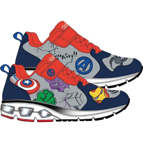 CERDÁ LIFE'S LITTLE MOMENTS Kindersneaker mit interaktiven LED-Lichtern Avengers TPR-Sohle Sneaker, Rot Blau, 25 EU von CERDÁ LIFE'S LITTLE MOMENTS