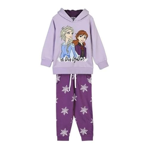 CERDÁ LIFE'S LITTLE MOMENTS Mädchen Die Eiskönigin II Kinder Jogginganzug Sweatshirt und Sporthose Trainingsanzug, Violett, 4 Jahre von CERDÁ LIFE'S LITTLE MOMENTS