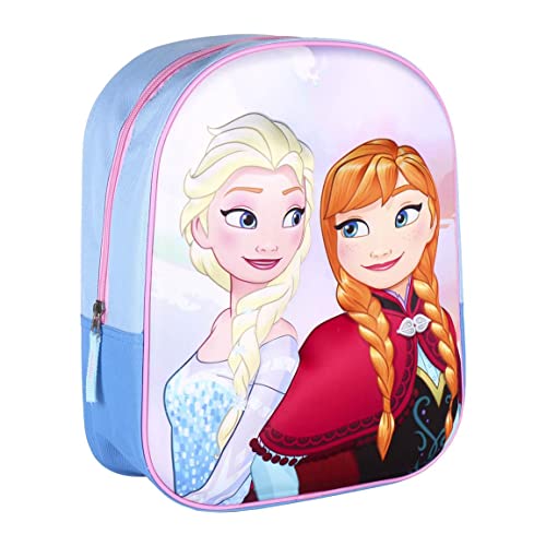 CERDÁ LIFE'S LITTLE MOMENTS Mädchen Kindergartenrucksack mit 3D Abbildung von Frozen-Vorschulranzen mit Einzeltasche für 3-6 Jährige Kinder Rucksack, Blau von CERDÁ LIFE'S LITTLE MOMENTS