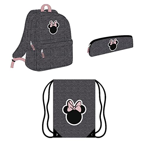 CERDÁ LIFE'S LITTLE MOMENTS Mädchen Kinderrucksack, Turnbeutel und Federmäppchen-Ideal für den Schulanfang Schulranzen Set, Grau von CERDÁ LIFE'S LITTLE MOMENTS