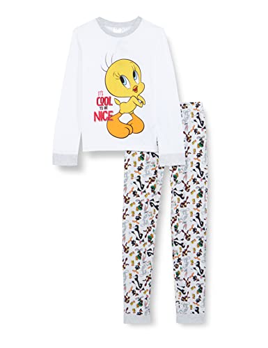 CERDÁ LIFE'S LITTLE MOMENTS Mädchen Pyjama Familier Jeu d'Hiver Tweety des Looney Tunes 100% Coton Avec T-Shirt et Pantalon-Licence Officielle Warner Bros Pyjamaset, Blanc, 6 ans von CERDÁ LIFE'S LITTLE MOMENTS