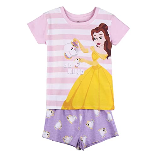 CERDÁ LIFE'S LITTLE MOMENTS Mädchen Schlafanzug Prinzessinnen Baumwolle 100% aus 2 Teile (Tshirt + Pyjama Hose) -Offizielle Lizenz von Disney, Rosa, 4 Jahre von CERDÁ LIFE'S LITTLE MOMENTS