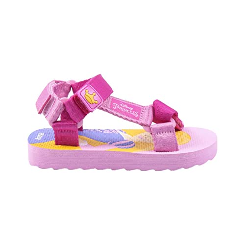 CERDÁ LIFE'S LITTLE MOMENTS Mädchen mit Motiven von der Hauptfiguren Prinzessinnen Bedruckt | Sommer Sandalen aus PVC mit Fersenverschluss-Offizielle Lizenz Disney, Rose, 28 EU von CERDÁ LIFE'S LITTLE MOMENTS