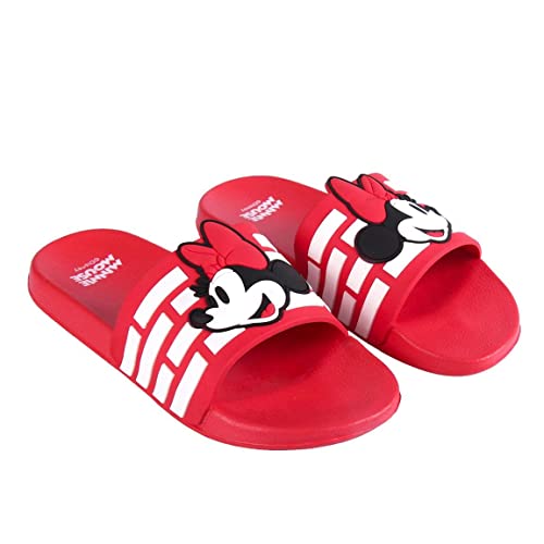 CERDÁ LIFE'S LITTLE MOMENTS Mädchen mit Zehtrenner und Motiven von Minnie Bedruckt | Sandalen Sommer für die ganze Familie mit Eva Sohle-Offizielle Lizenz Disney, Rot, 35 EU von CERDÁ LIFE'S LITTLE MOMENTS