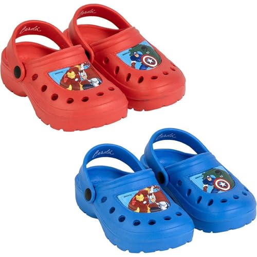CERDÁ LIFE'S LITTLE MOMENTS Unisex Kinder Marvel Avengers Clogs – Superhelden Sandalen Mit Rutschfester Sohle, Ideal Für Haus, Garten Und Strand Küchenschuhe, Rot, 24 EU von CERDÁ LIFE'S LITTLE MOMENTS