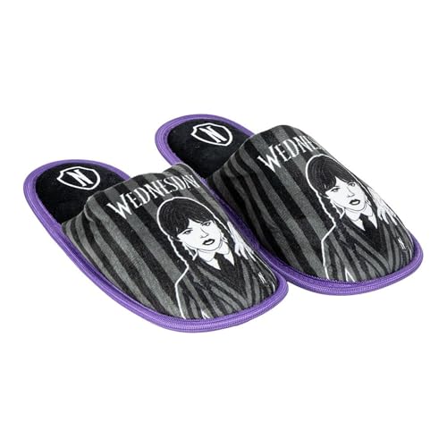 CERDÁ LIFE'S LITTLE MOMENTS Unisex Kinder Zapatillas De Casa Abierta Wednesday Hausschuh, Schwarz, 36/37 EU von CERDÁ LIFE'S LITTLE MOMENTS