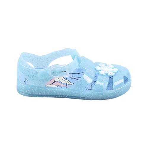 CERDÁ LIFE'S LITTLE MOMENTS Pantolette Kinder Mädchen mit Motiven von der Hauptfiguren Eiskönigin 2 Bedruckt | Sommer Sandalen aus PVC mit Fersenverschluss-Offizielle Lizenz Disney, Blau, 24 EU von CERDÁ LIFE'S LITTLE MOMENTS