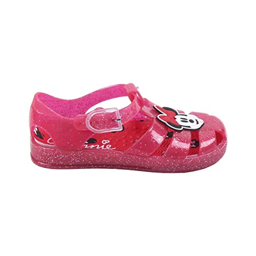 CERDÁ LIFE'S LITTLE MOMENTS Pantolette Kinder Mädchen mit Motiven von der Hauptfiguren Minnie Bedruckt | Sommer Sandalen aus PVC mit Fersenverschluss-Offizielle Lizenz Disney, Rot, 26 EU von CERDÁ LIFE'S LITTLE MOMENTS