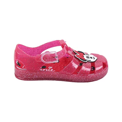 CERDÁ LIFE'S LITTLE MOMENTS Pantolette Kinder Mädchen mit Motiven von der Hauptfiguren Minnie Bedruckt | Sommer Sandalen aus PVC mit Fersenverschluss-Offizielle Lizenz Disney, Rot, 27 EU von CERDÁ LIFE'S LITTLE MOMENTS