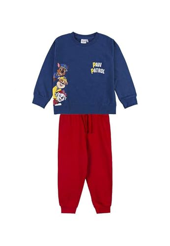 CERDÁ LIFE'S LITTLE MOMENTS Paw Patrol Sweat-Shirt mit Jogging-Hose Jogging-Anzug Trainings-Anzug Kinder Jungen, Farbe:Rot, Größe Kids:104 von CERDÁ LIFE'S LITTLE MOMENTS