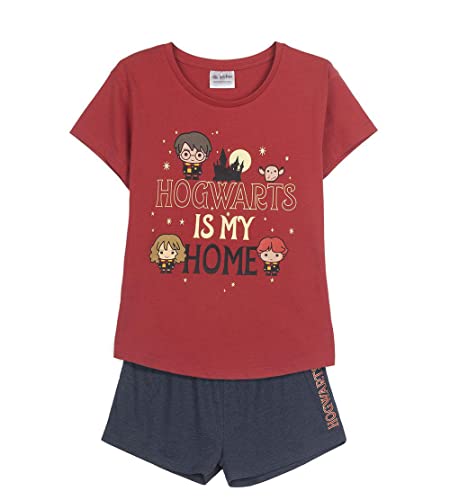 CERDÁ LIFE'S LITTLE MOMENTS - Schlafanzug für Damen von Harry Potter | Schlafanzug Baumwolle 100% aus 2 Teile zusammengesetzt (Pyjamahose + Oberteil) - Offizielle Lizenz von Warner Bros von CERDÁ LIFE'S LITTLE MOMENTS