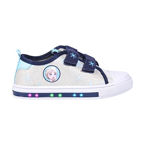 CERDÁ LIFE'S LITTLE MOMENTS Schuhe Mit Licht für Mädchen mit Motiven von Eiskönigin 2 Bedruckt |Aus Baumwolle 100% Hergestellt-Offizielle Lizenz von Disney, Grau, 29 EU von CERDÁ LIFE'S LITTLE MOMENTS