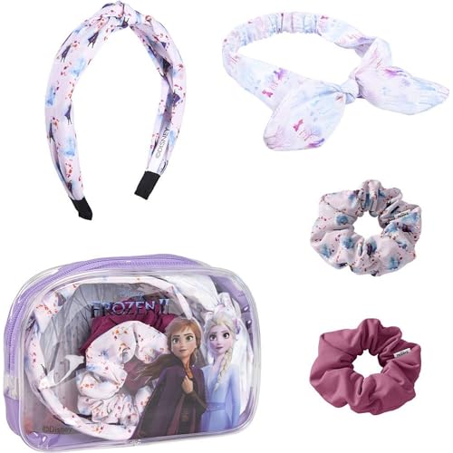 CERDÁ LIFE'S LITTLE MOMENTS - Set Haarschmuck Mädchen mit Kulturtasche Kinder | 4-teiliges Haar Schmuck Set mit Kosmetiktasche von Frozen II - Offizielle Disney Lizenz, Mehrfarbig von CERDÁ LIFE'S LITTLE MOMENTS