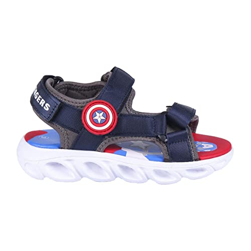 CERDÁ LIFE'S LITTLE MOMENTS Sommerwandersandalen Avengers Kinder Geschlossene Jungen Sandalen mit Klettverschluss-Offizielle Marvel Lizenz | Größe 25, Blau, EU von CERDÁ LIFE'S LITTLE MOMENTS