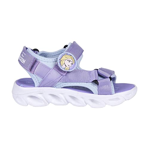 CERDÁ LIFE'S LITTLE MOMENTS Sommerwandersandalen Die Eiskönigin II Kinder Geschlossene Mädchen Sandalen mit Klettverschluss-Offizielle Disney Lizenz | Größe 28, Lila, EU von CERDÁ LIFE'S LITTLE MOMENTS