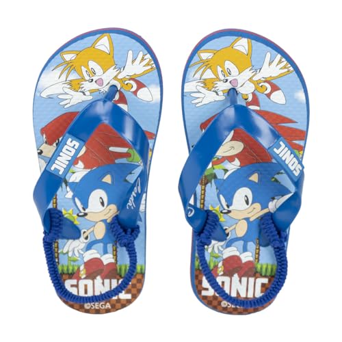 CERDÁ LIFE'S LITTLE MOMENTS Sonic Flip Flops für Kinder - Multicolour - Größe 30/31 - aus 100% EVA - Finger Flip Flops - Sonic, Tails und Knuckles Print - Original Produkt entworfen in Spanien von CERDÁ LIFE'S LITTLE MOMENTS