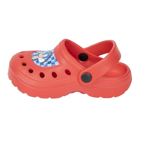 CERDÁ LIFE'S LITTLE MOMENTS Sonic Kinder Clogs - Farbe Rot - Größe 32/33 - Hergestellt aus 100% Eva - Kinderclogs - Sonic Print - Original Design in Spanien, rot, 32/33 EU von CERDÁ LIFE'S LITTLE MOMENTS