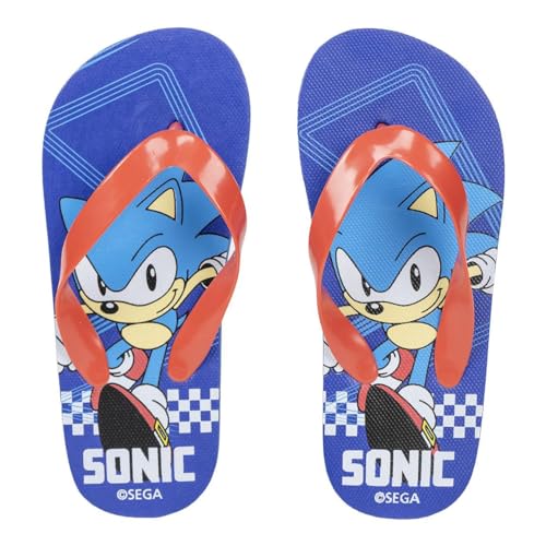 CERDÁ LIFE'S LITTLE MOMENTS Sonic Kinder Flip Flops - Blau und Rot - Größe 34/35 - Aus 100% EVA - Finger Flip Flops für Jungen und Mädchen - Original Produkt entworfen in Spanien von CERDÁ LIFE'S LITTLE MOMENTS