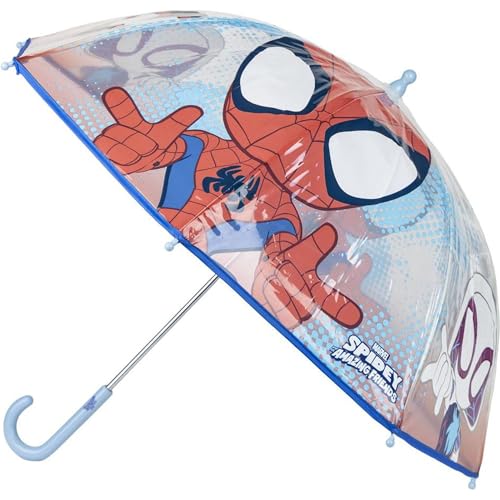CERDÁ LIFE'S LITTLE MOMENTS Spidey Bubble-Regenschirm - Manuell zu öffnen - Transparent mit Spiderman Aufdruck - Hergestellt aus 100% POE mit Fiberglas Rahmen - Original Produkt Designed in Spain CERDÁ LIFE'S LITTLE MOMENTS Spidey Bubble-Regenschirm - Manuell zu öffnen - Transparent mit Spiderman Aufdruck - Hergestellt aus 100% POE mit Fiberglas Rahmen - Original Produkt Designed in Spain von CERDÁ LIFE'S LITTLE MOMENTS