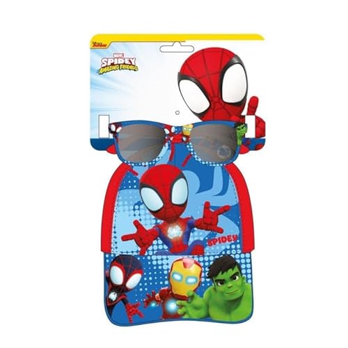 CERDÁ LIFE'S LITTLE MOMENTS Spidey Mütze mit Sonnenbrille Set für Kinder - Spider-Man Baseballkappe und UV-Schutz Brille von CERDÁ LIFE'S LITTLE MOMENTS