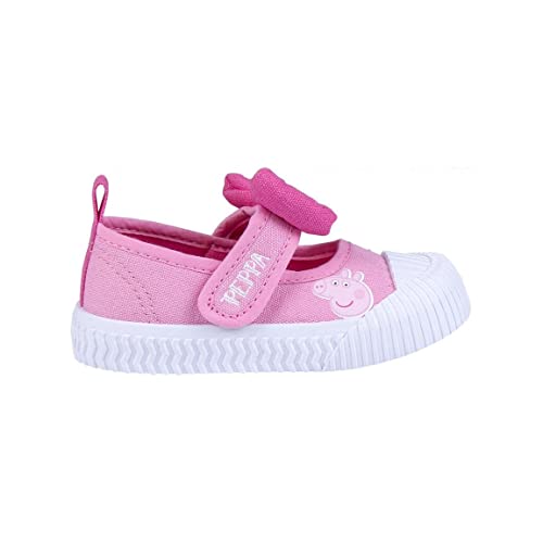 CERDÁ LIFE'S LITTLE MOMENTS Sportschuhe Peppa Wutz Sommer Kinderschuhe Klettverschluss | Stoff Schuhe Kinder Mädchen-Offizielle Hasbro Lizenz | Größe 21, Rosa, EU von CERDÁ LIFE'S LITTLE MOMENTS