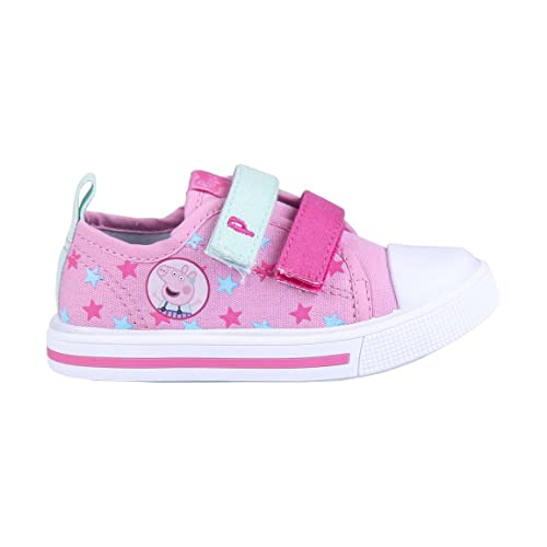 CERDÁ LIFE'S LITTLE MOMENTS Sportschuhe Peppa Wutz Sommer Kinderschuhe Klettverschluss | Stoff Schuhe Kinder Mädchen-Offizielle Hasbro Lizenz | Größe 29, Rosa, EU von CERDÁ LIFE'S LITTLE MOMENTS