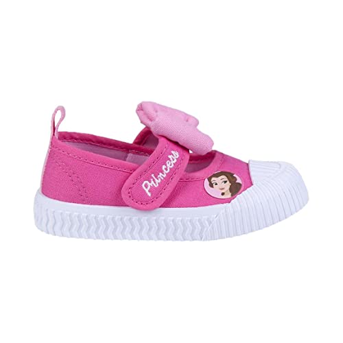 CERDÁ LIFE'S LITTLE MOMENTS Sportschuhe Princess Sommer Kinderschuhe Klettverschluss | Stoff Schuhe Kinder Mädchen-Offizielle Disney Lizenz | Größe 24, Rosa, EU von CERDÁ LIFE'S LITTLE MOMENTS
