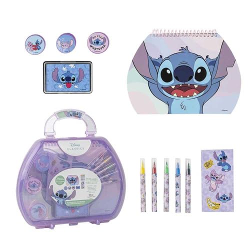 CERDÁ LIFE'S LITTLE MOMENTS Stitch Inspired Schreibwaren Set - Farbe Lila - 23x 20 X 20 X 4 Cm - Inklusive Etui mit allem, was Sie zum Ausmalen brauchen - Original Produkt in Spanien entworfen CERDÁ LIFE'S LITTLE MOMENTS Stitch Inspired Schreibwaren Set - Farbe Lila - 23x 20 X 20 X 4 Cm - Inklusive Etui mit allem, was Sie zum Ausmalen brauchen - Original Produkt in Spanien entworfen von CERDÁ LIFE'S LITTLE MOMENTS