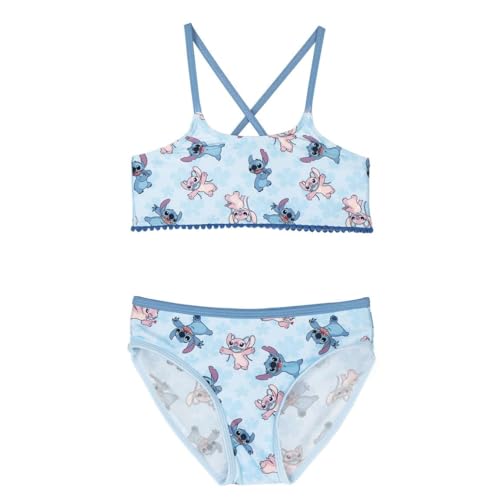 CERDÁ LIFE'S LITTLE MOMENTS Stitch Kinderbikini - Blau - Größe 8 Jahre - Badeanzug für Mädchen - 85% Polyester und 15% Elasthan - 210 g/qm - Original Produkt entworfen in Spanien von CERDÁ LIFE'S LITTLE MOMENTS