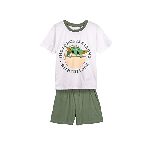 CERDÁ LIFE'S LITTLE MOMENTS Unisex Baby Pijama Corto The Mandalorian GROGU Der mandalorianische Sommerpyjama für Jungen, Weiß und grün, 12 Jahre von CERDÁ LIFE'S LITTLE MOMENTS