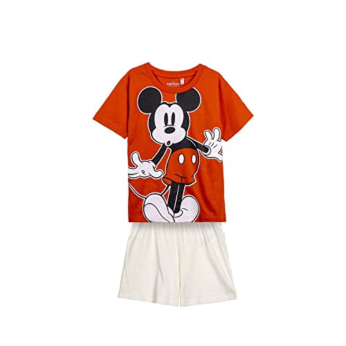 CERDÁ LIFE'S LITTLE MOMENTS Unisex Baby Schlafanzug für Kinder Jungen Mickey Mouse Sommerpyjama, rot und weiß, 104 von CERDÁ LIFE'S LITTLE MOMENTS