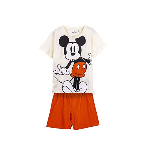 CERDÁ LIFE'S LITTLE MOMENTS Unisex Baby Schlafanzug für Kinder Jungen Mickey Mouse Sommerpyjama, weiß und Rot, 4 Jahre von CERDÁ LIFE'S LITTLE MOMENTS