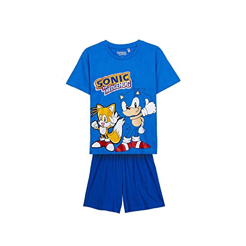CERDÁ LIFE'S LITTLE MOMENTS Unisex Baby Schlafanzug für Kinder Sonic Sommerpyjama für Jungen, Blau, 12 Years von CERDÁ LIFE'S LITTLE MOMENTS