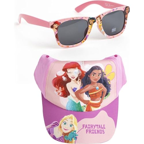 CERDÁ LIFE'S LITTLE MOMENTS Unisex Disney-Kappe und-Brille, Kinder, originelles, verstellbares und leichtes Design, ideal für Sommer Sonnenschutz Baseballkappe, Gorra + Gafas Princess, One Size von CERDÁ LIFE'S LITTLE MOMENTS