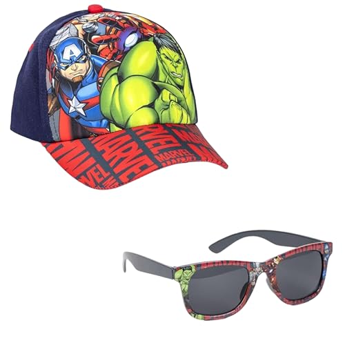 CERDÁ LIFE'S LITTLE MOMENTS Unisex Kids Avengers Mütze und Sonnenbrille im Set Sunglasses, Multicolor, Standard von CERDÁ LIFE'S LITTLE MOMENTS