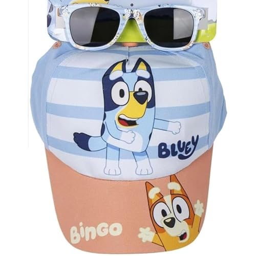 CERDÁ LIFE'S LITTLE MOMENTS Unisex Kids Bluey Mütze und Sonnenbrille im Set Sunglasses, Multicolor, Standard von CERDÁ LIFE'S LITTLE MOMENTS
