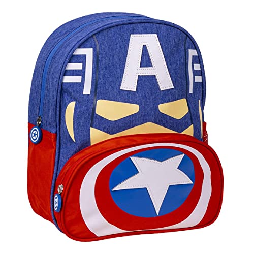 CERDÁ LIFE'S LITTLE MOMENTS Unisex Kinder Captain America Rucksack, Blau von CERDÁ LIFE'S LITTLE MOMENTS