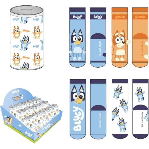 CERDÁ LIFE'S LITTLE MOMENTS Unisex Kinder Diseño Cómodo Y Seguro | Calcetines Cómodos para Niños Bluey Socks Pack, Blau, 23-26 (4er von CERDÁ LIFE'S LITTLE MOMENTS