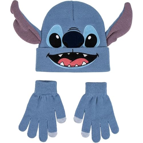 CERDÁ LIFE'S LITTLE MOMENTS Unisex Kinder Gorro Y Guantes Stitch Suaves Y Licencia Oficial-Ropa Térmica Infantil Ideal Frío Set aus 2 Teilen, Einheitsgröße (2er Pack) von CERDÁ LIFE'S LITTLE MOMENTS