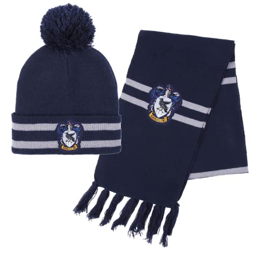 CERDÁ LIFE'S LITTLE MOMENTS Unisex Kinder Harry Potter Mützenset für den Winter-Ravenclaw Schal Mütze Set Blau Müzenset, Einheitsgröße von CERDÁ LIFE'S LITTLE MOMENTS