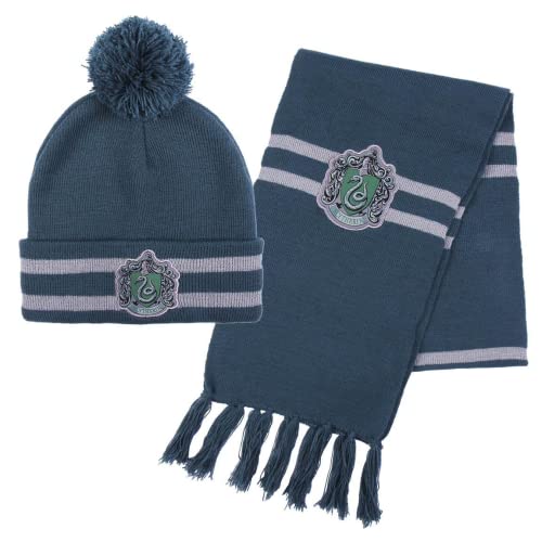 CERDÁ LIFE'S LITTLE MOMENTS Unisex Kinder Harry Potter Mützenset für den Winter-Slytherin Schal Mütze Set Grün Müzenset, Einheitsgröße von CERDÁ LIFE'S LITTLE MOMENTS