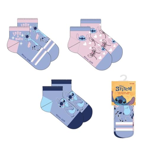 CERDÁ LIFE'S LITTLE MOMENTS Unisex Kinder Pack Piezas Stitch Diseño Cómodo Y Seguro | Calcetines Cómodos para Niños Socken-Set, 3-teilig, 23-26 (3er von CERDÁ LIFE'S LITTLE MOMENTS
