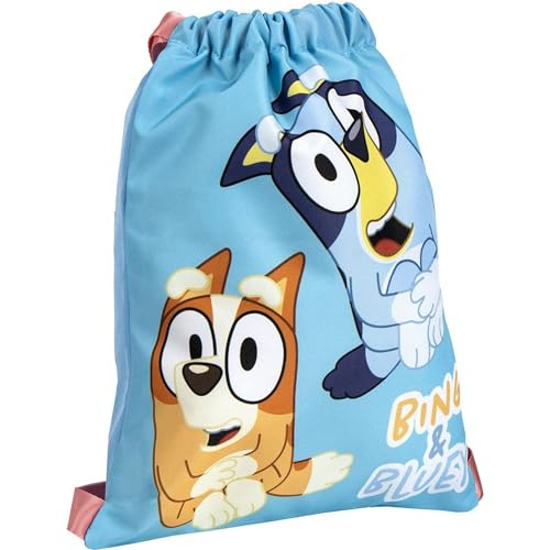 CERDÁ LIFE'S LITTLE MOMENTS Unisex Kinder Saquito Escolar Mochila Saco Infantil Con Cierre Cordón Y Diseño Oficial de Bluey, Ligera Schulbeutel, Blau von CERDÁ LIFE'S LITTLE MOMENTS